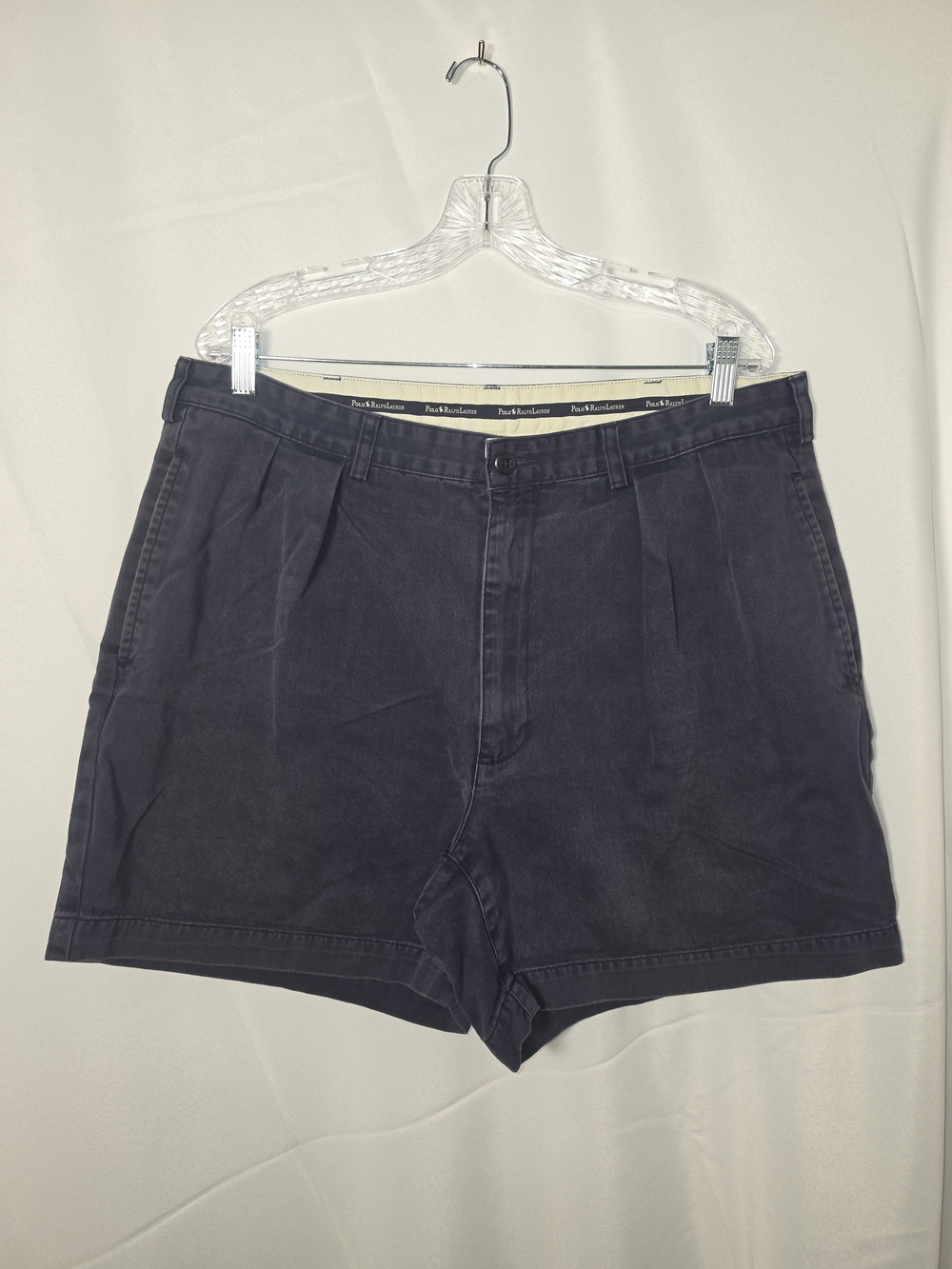 Polo by Ralph Lauren Navy Flat-Front Cotton Shorts